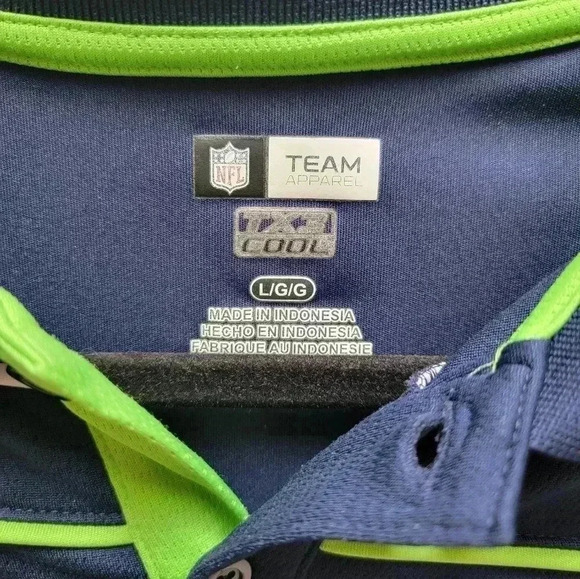 NFL Team Apparel Seattle Seahawks TX3 Cool Short Sleeve Polo Size Large - Picture 2 of 3